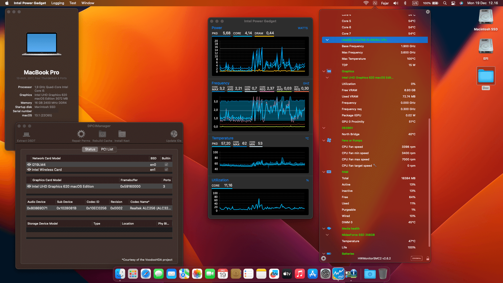 Success Hackintosh macOS Ventura 13.1 Build 22C65 in Dell Latitude 7390